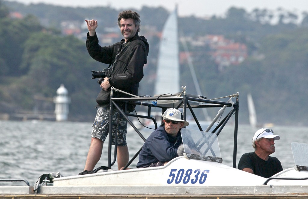 Christophe Favreau in video mode on the camera cat - JJ Giltinan Championships 2011 © Crosbie Lorimer http://www.crosbielorimer.com